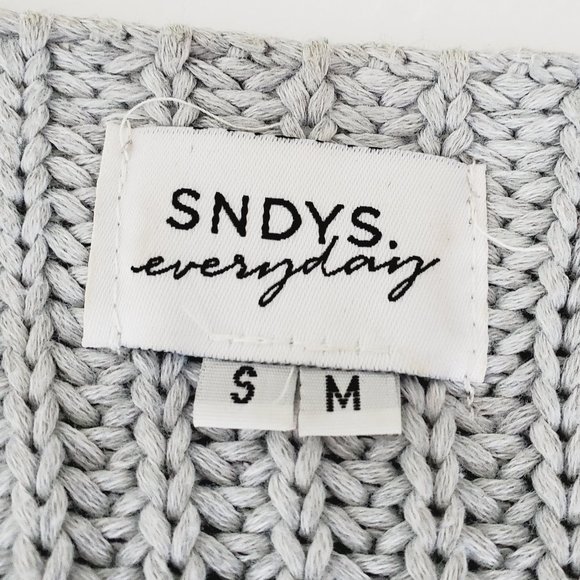 REVOLVE SNDYS. 100% Cotton Grey Chunky Cardigan - Picture 7 of 10